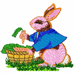 Rabbits Embroidery Design 9 Rabbits Embroidery Design 9